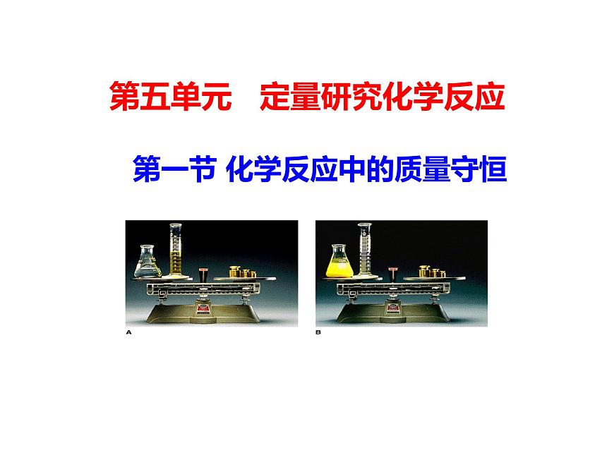 第一節(jié) 化學(xué)反應(yīng)中的質(zhì)量守恒第1頁