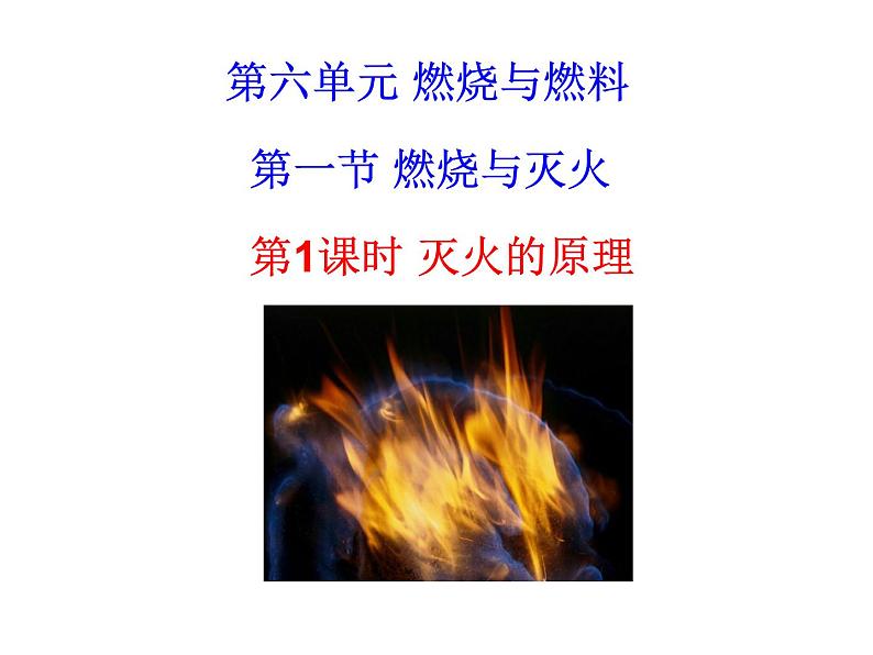 第1课时 灭火的原理第1页