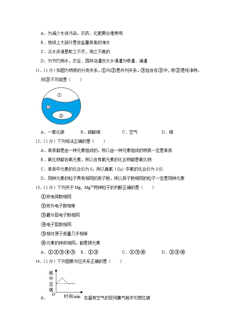 湖北省宜昌市天问教育集团2021-2022学年九年级上学期期中化学试卷第3页