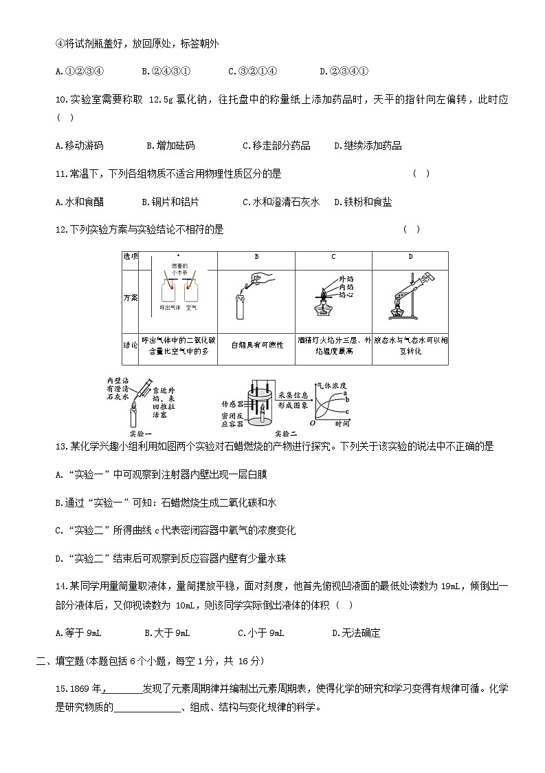 河南省信阳市罗山县定远乡中学及分校2023-2024学年九年级上学期9月月考化学试题第2页