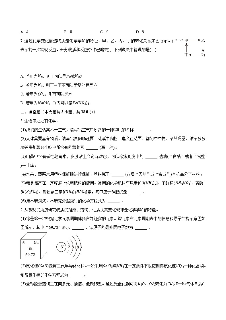 2023年贵州省中考化学模拟试卷02