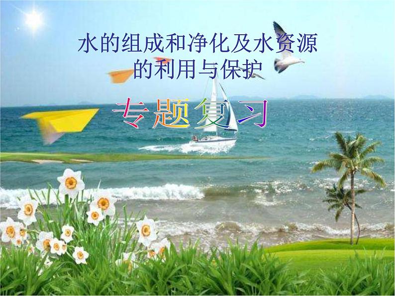 《水的组成和净化及水资源的利用与保护复习》PPT课件4-九年级上册化学人教版01
