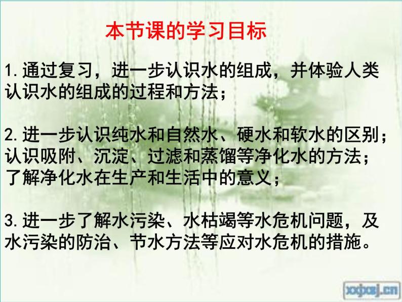 《水的组成和净化及水资源的利用与保护复习》PPT课件4-九年级上册化学人教版02