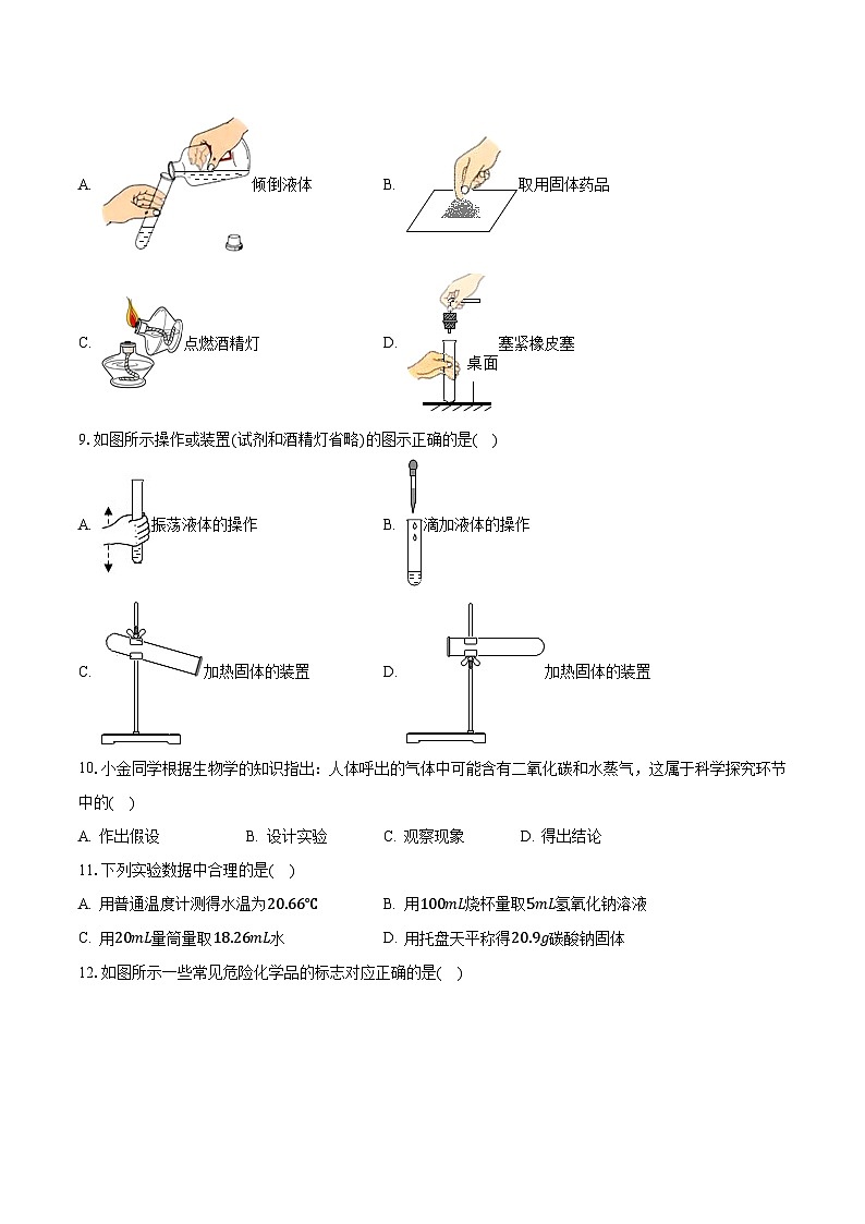 2023-2024学年广西南宁三中八年级(上)月考化学试卷(10月份)(含解析)第2页