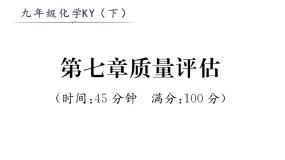 科粤版九年级化学下册第7章质量评估课时训练课件PPT