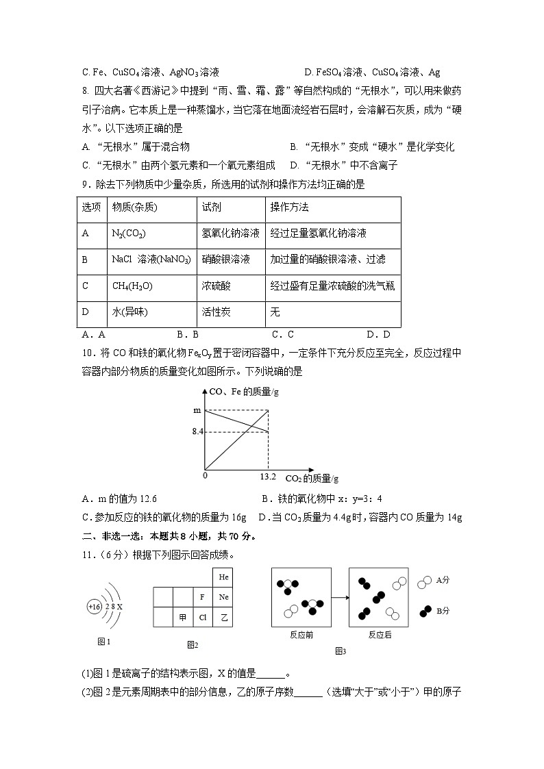 广东省深圳市2023-2024学年九年级下册期中化学检测试题(含答案)第2页