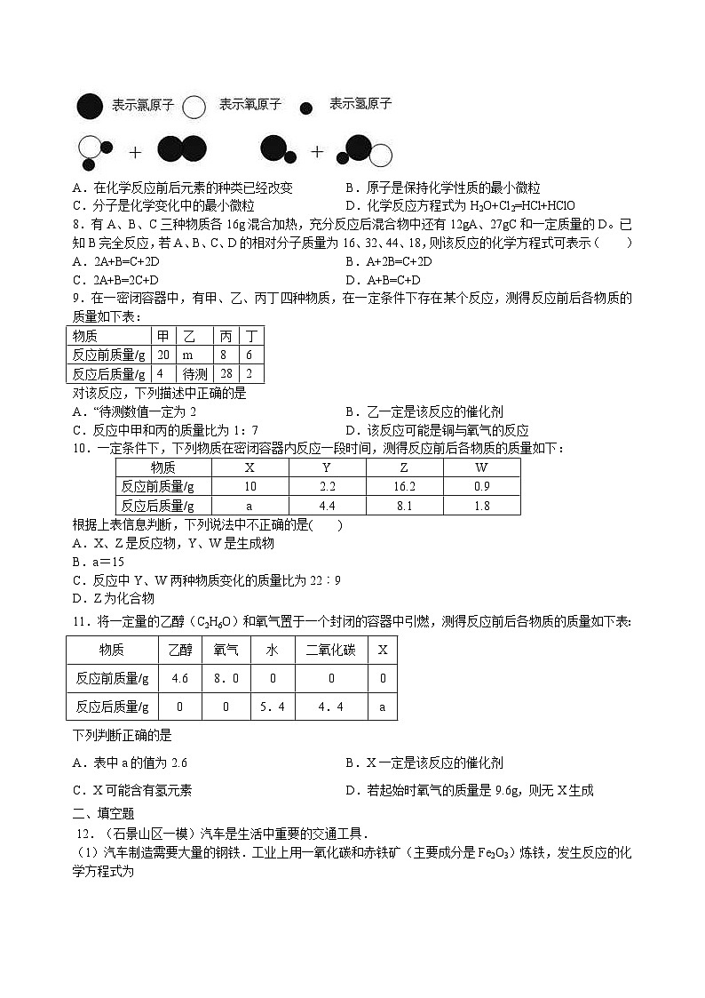 中考化学一轮复习:质量守恒定律和化学方程式(提高) 巩固练习 修改(含解析)第2页