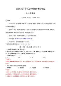 期中模拟卷01（上海，沪教版·上海）2023-2024学年九年级化学上学期期中模拟考试（含答案及答题卡）