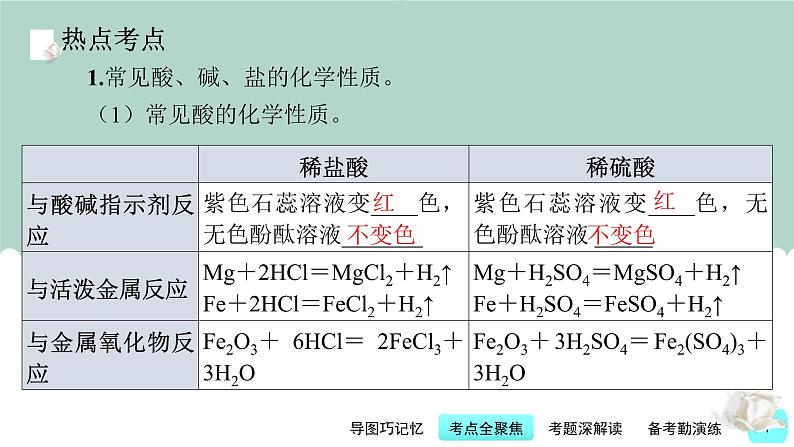 中考化学一轮复习基本过关练习课件第9讲 常见酸、碱、盐(含解析)07