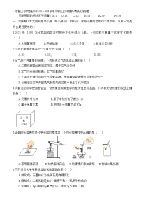 广东省江门市怡福中学2023-2024学年九年级上学期期中考试化学试题(含答案)