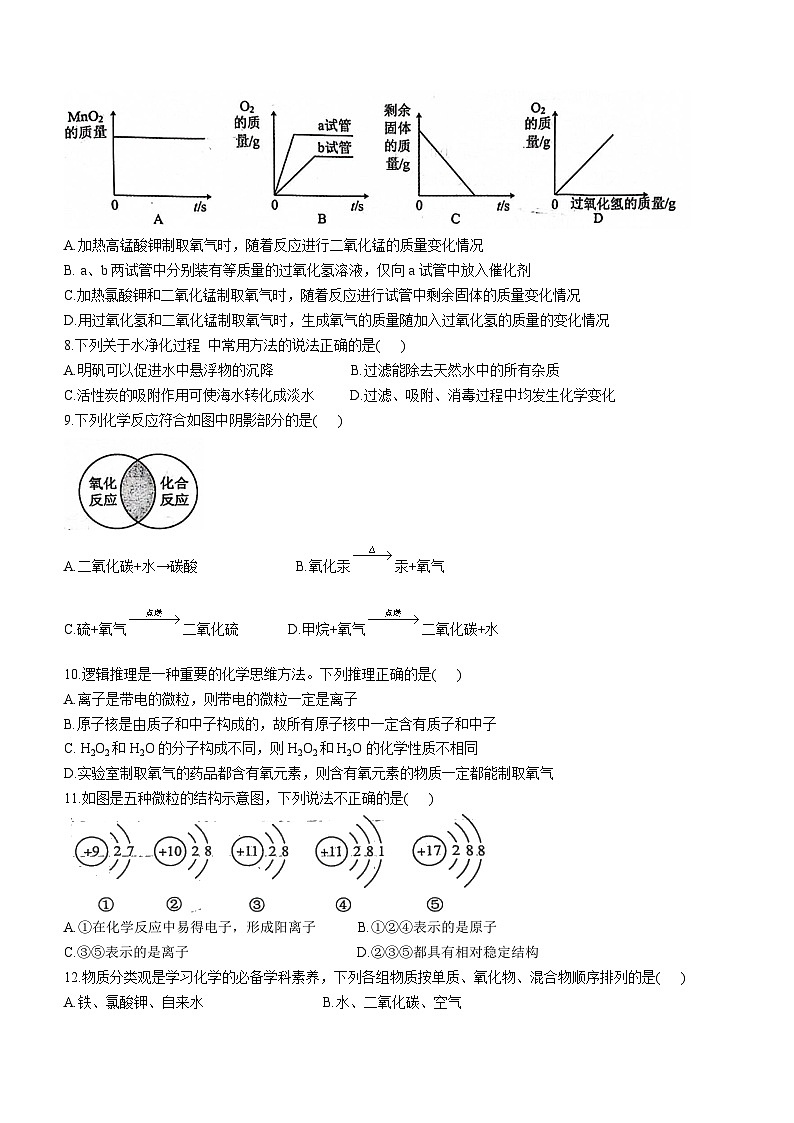 河北省保定市乐凯中学2023-2024学年九年级上学期期中考试化学试卷(无答案)第2页