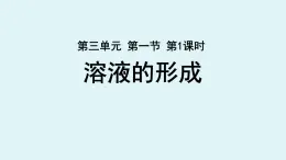 鲁教版九年级化学上册课件 第三单元 第一节 溶液的形成 第一课时