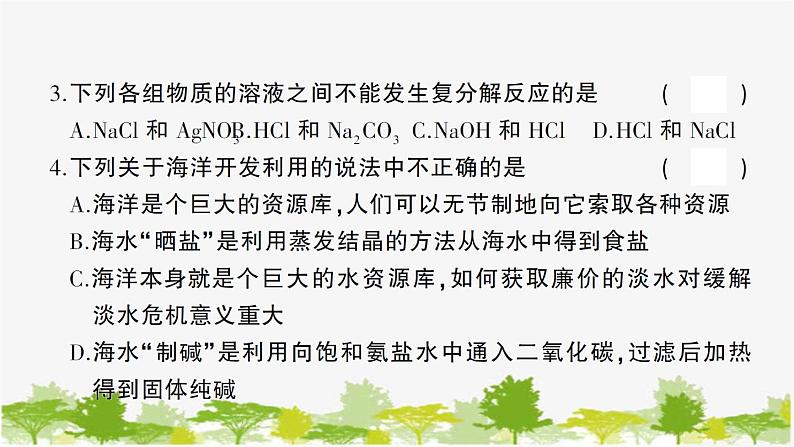 鲁教版化学九年级下册 第八单元创优检测卷课件第4页