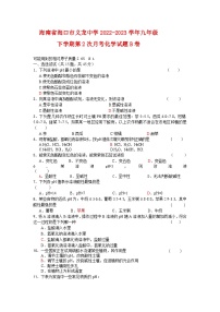 海南省海口市义龙中学2022-2023学年九年级下学期第1次月考化学试题B卷