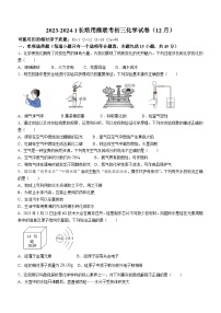 湖南省长沙市长郡集团部分学校2023-2024学年九年级上学期12月联考化学试题