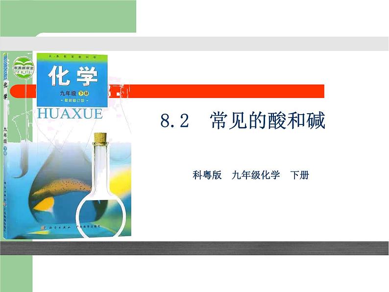 粤教版初中化学九年级下册8.2 《常见的酸和碱》第1页