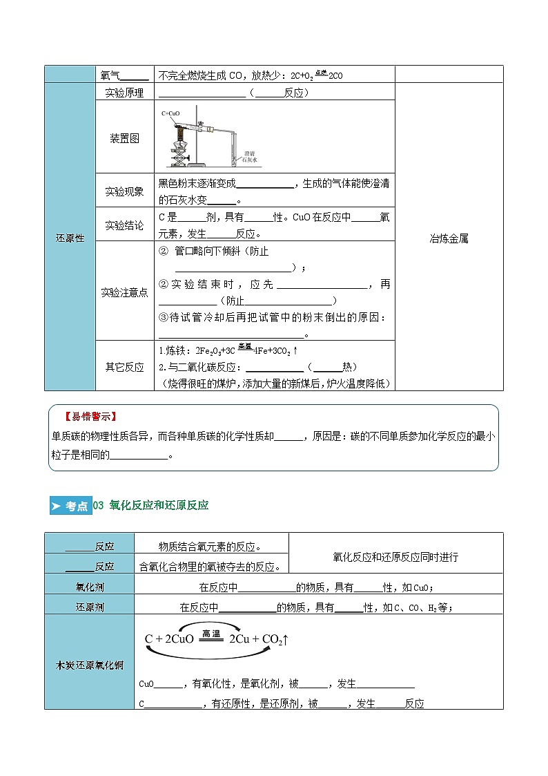 第六单元 碳和碳的氧化物(考点解析)(讲+练)-2023-2024学年九年级化学上学期期末考点大串讲(人教版)03