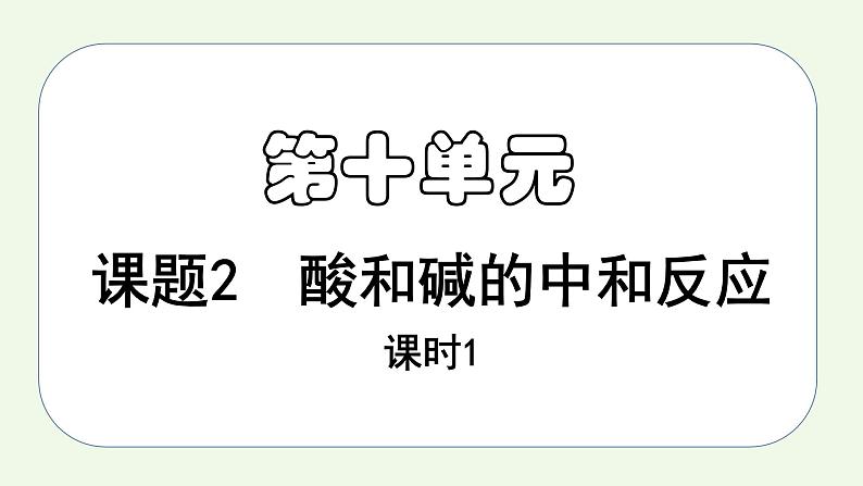 课题2第1课时 酸和碱的中和反应(1)-【本原课堂】2022-2023学年九年级下册化学同步课件(人教版)01