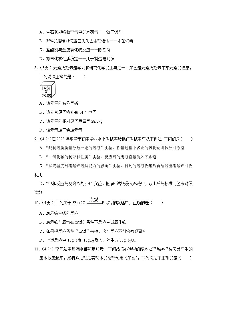 2023年山东省东营市中考化学试卷02