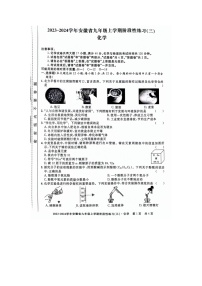 安徽省亳州市利辛县2023-2024学年九年级上学期12月月考化学试题