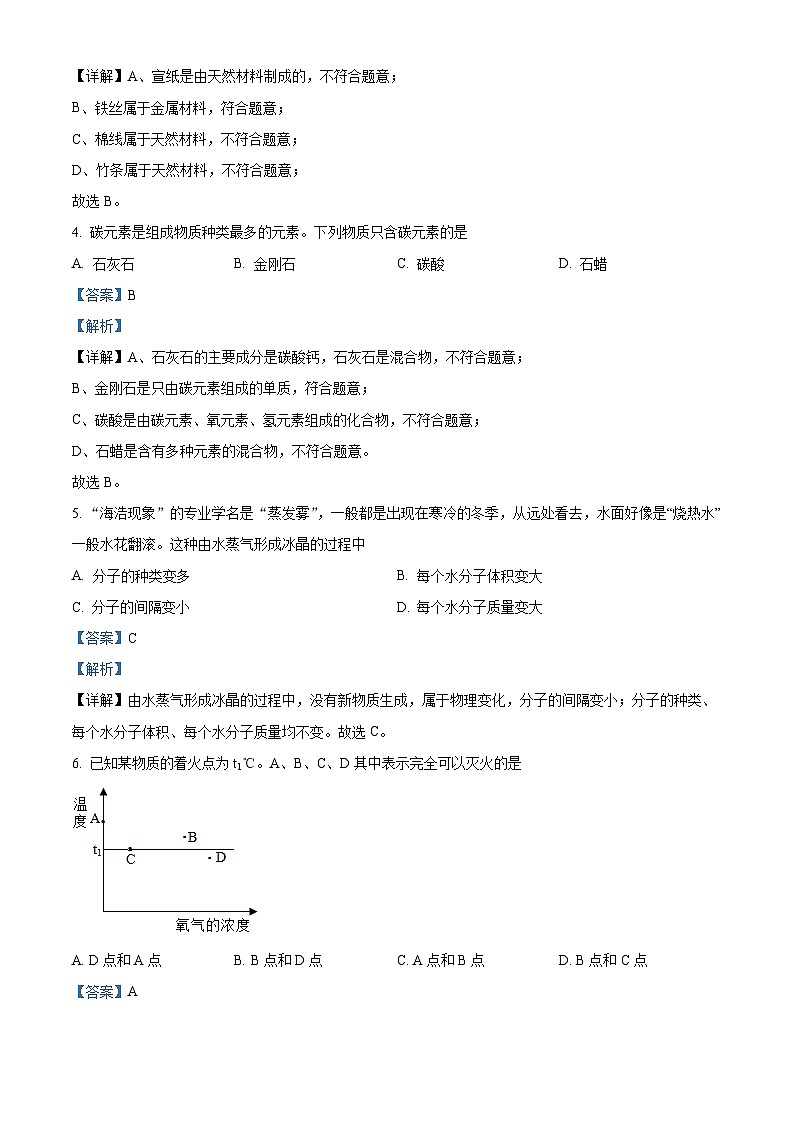 吉林省松原市前郭县2023-2024学年九年级上学期化学期末试卷第2页