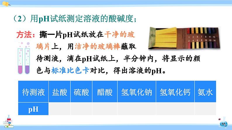 人教版九年级化学下册课件 第十单元 实验活动七 溶液酸碱性的检验08