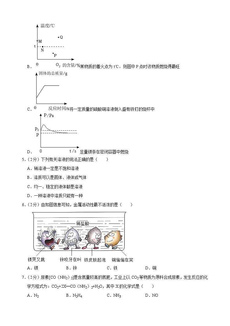黑龙江省齐齐哈尔市建华区2023-2024学年九年级上学期期末化学模拟试卷第2页