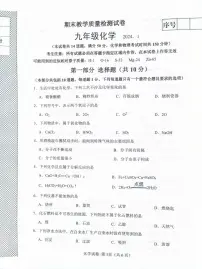 辽宁省大连市金普新区2023-2024学年九年级上学期期末考试化学试卷