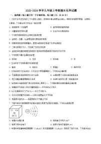江苏省盐城市滨海县 2023-2024学年九年级上学期期末化学模拟试题