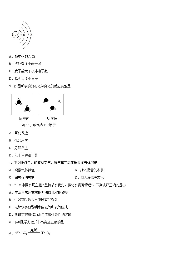 2023-2024学年南通市崇川区启秀中学化学九上期末考试模拟试题含答案第2页