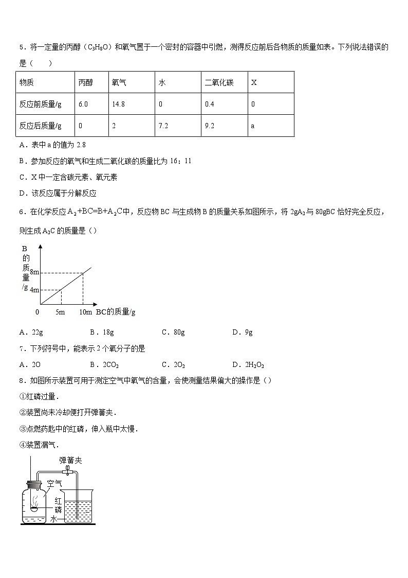 2023-2024学年宁德市重点中学九上化学期末达标检测模拟试题含答案第2页