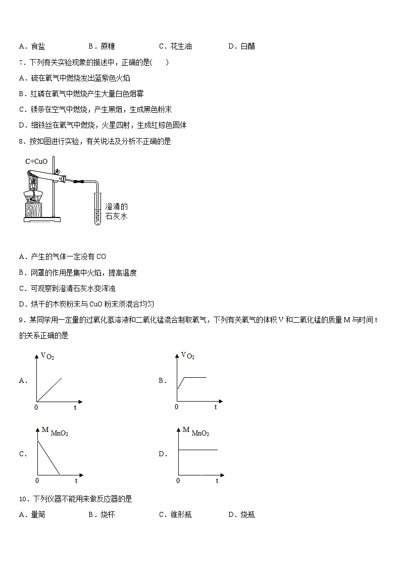 2023-2024学年天津市和平区五十五中九上化学期末监测模拟试题含答案第2页