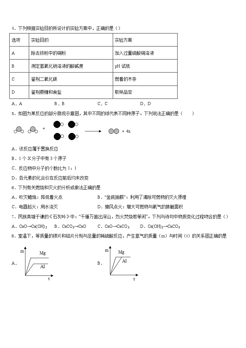 2023-2024学年山西省吕梁市柳林县化学九上期末质量跟踪监视模拟试题含答案02