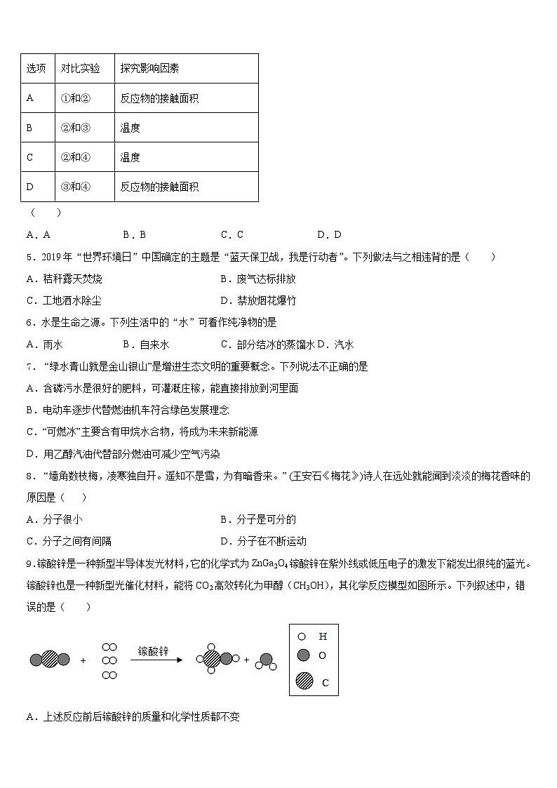 2023-2024学年广东省高州市九校联考化学九上期末质量跟踪监视模拟试题含答案第2页