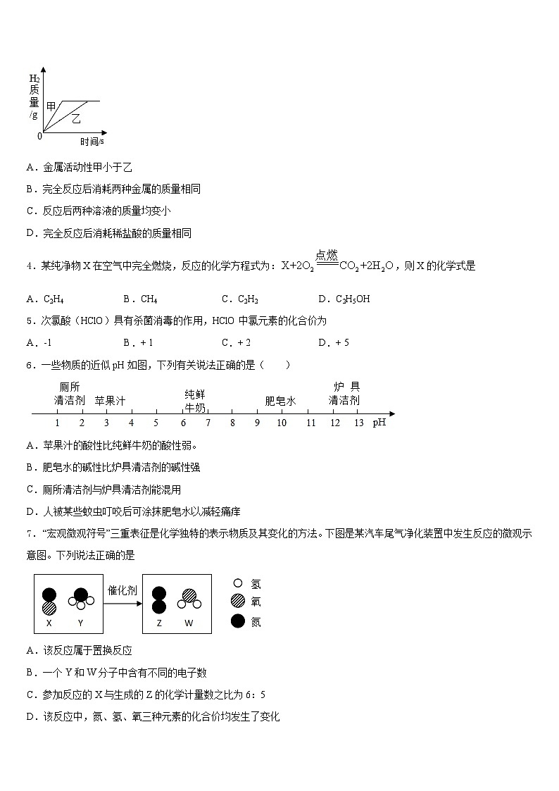 2023-2024学年广西壮族自治区南宁市马山县化学九年级第一学期期末经典试题含答案第2页