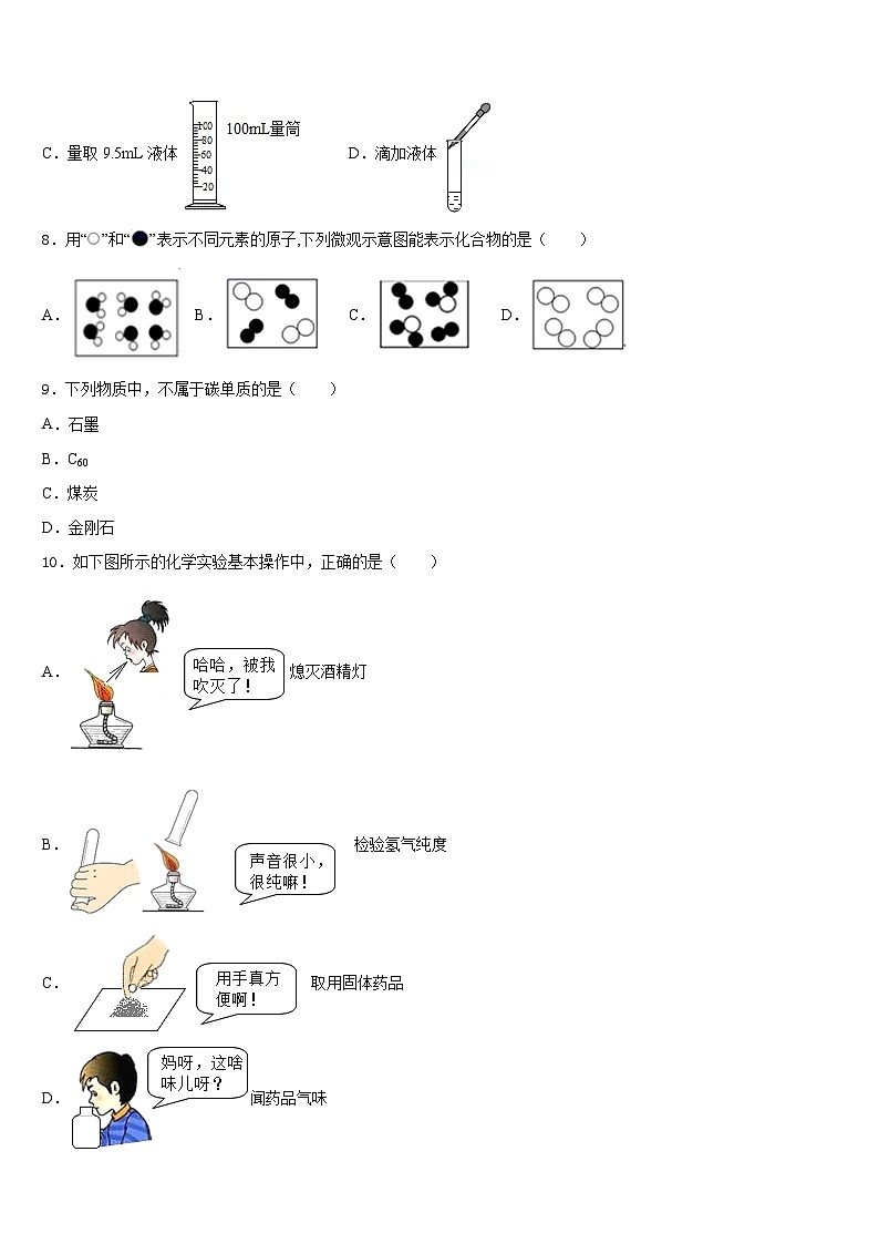 2023-2024学年广州市重点中学化学九年级第一学期期末综合测试模拟试题含答案第3页