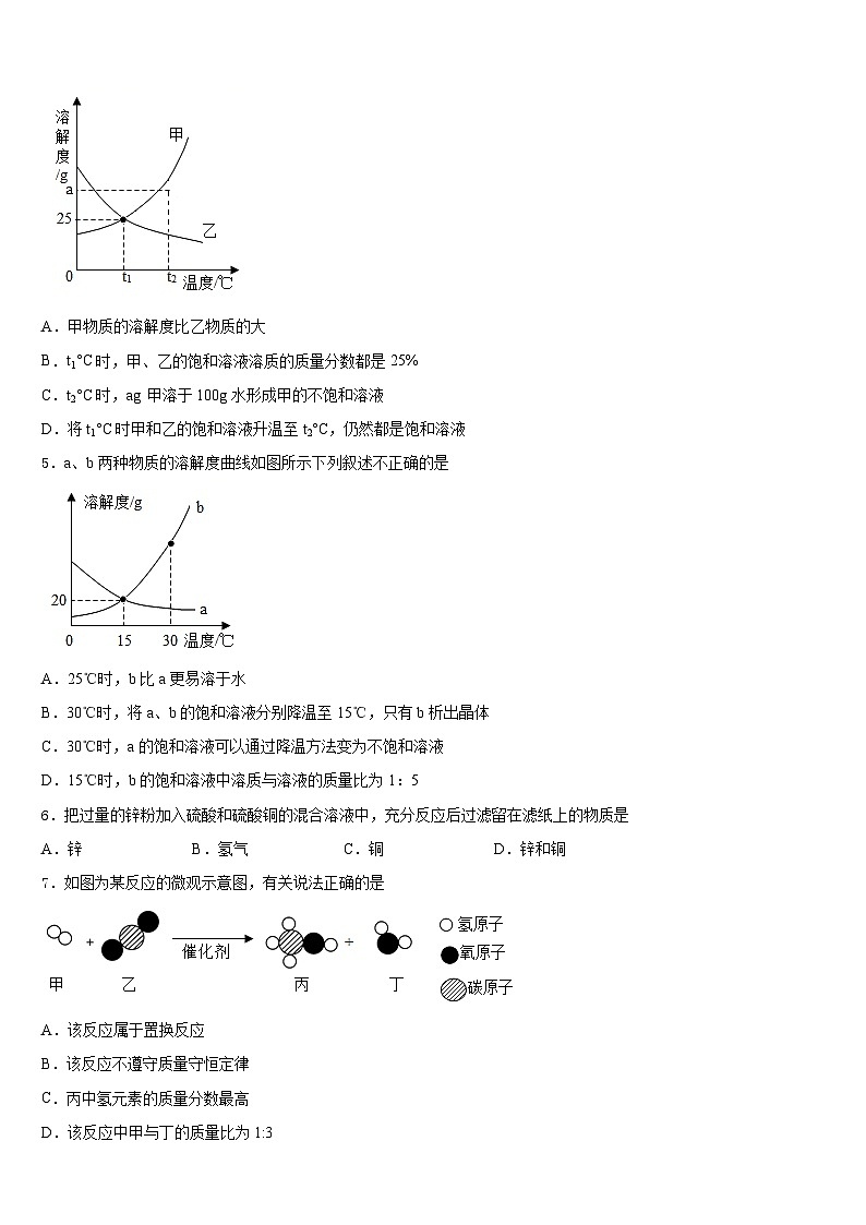 2023-2024学年江苏省扬州大附属中学九上化学期末联考模拟试题含答案第2页