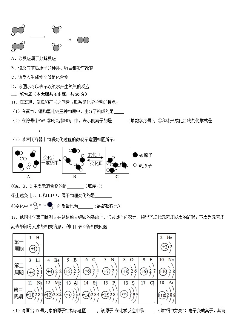 2023-2024学年江苏省无锡市江阴市华士片九上化学期末预测试题含答案第3页