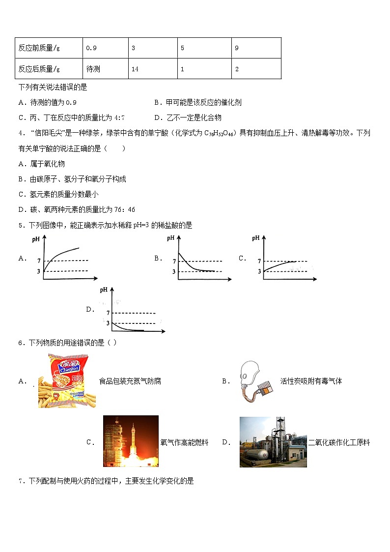 2023-2024学年江苏省苏州市张家港第一中学九上化学期末教学质量检测模拟试题含答案第2页