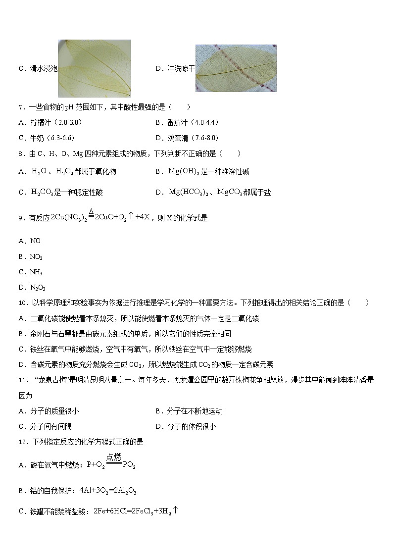 黑龙江省尚志市希望中学2023-2024学年化学九上期末考试模拟试题含答案第3页