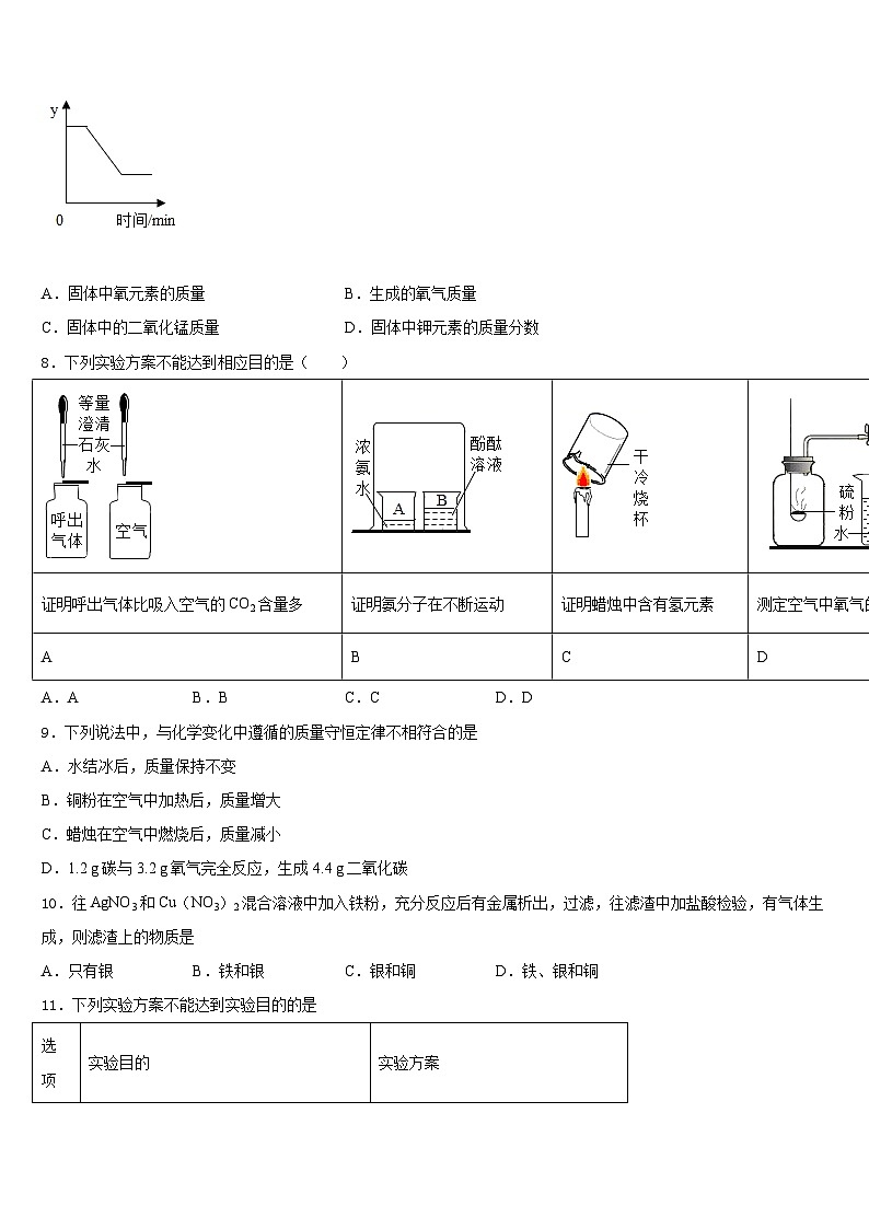 2023-2024学年渭南市重点中学化学九年级第一学期期末综合测试试题含答案第3页