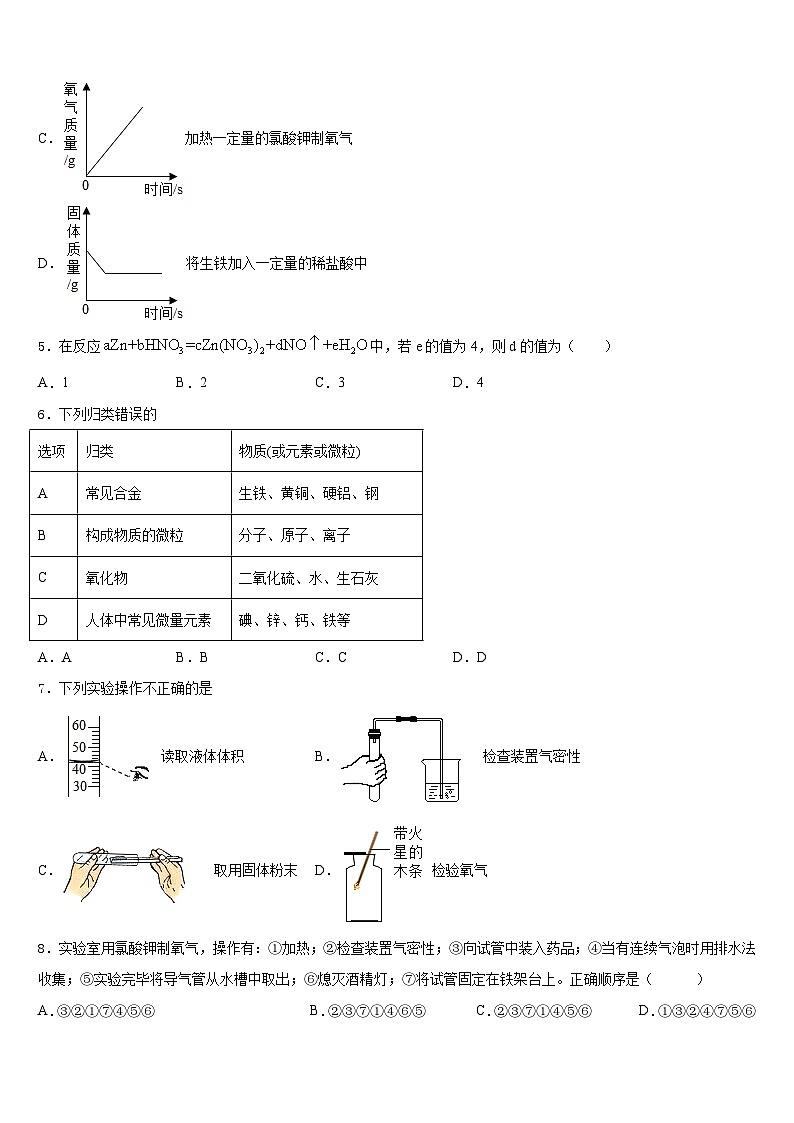 2023-2024学年江苏省无锡市江阴市南菁高中学实验学校化学九年级第一学期期末统考试题含答案第2页
