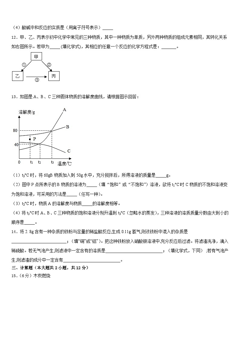 合肥市45中2023-2024学年化学九上期末经典模拟试题含答案第3页