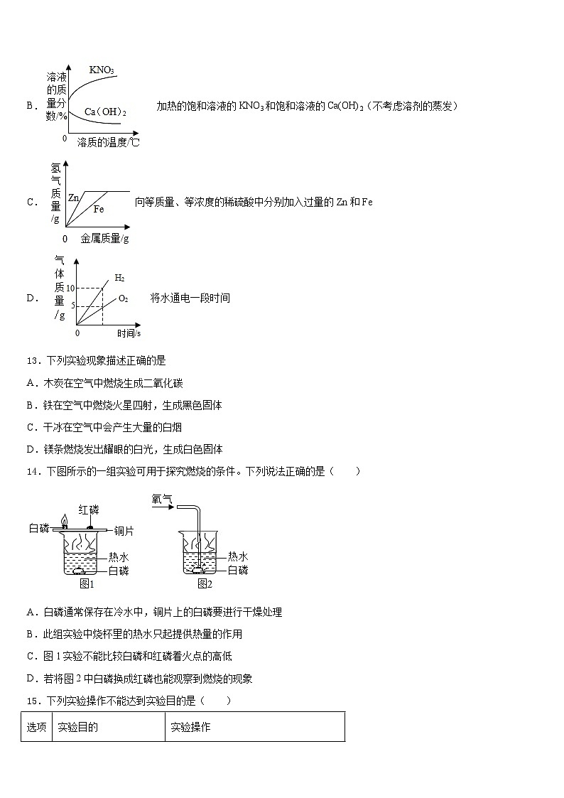 宁夏省固原市泾源县2023-2024学年化学九上期末综合测试试题含答案03