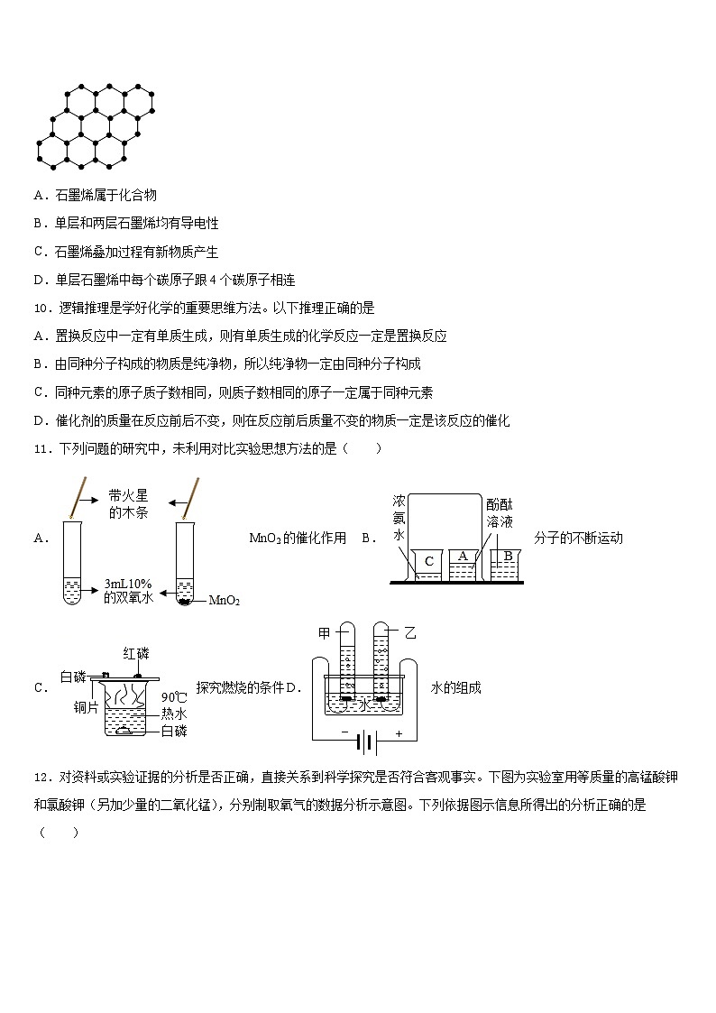 宁夏吴忠市红寺堡二中学第一期期2023-2024学年九上化学期末质量跟踪监视模拟试题含答案第3页
