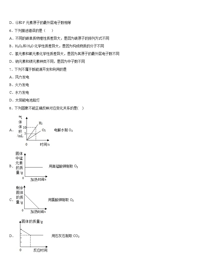 宁夏盐池县2023-2024学年九年级化学第一学期期末检测模拟试题含答案第3页