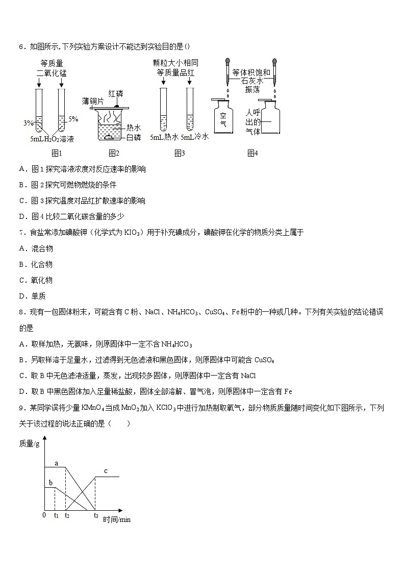 山东省即墨市2023-2024学年化学九年级第一学期期末考试试题含答案第2页
