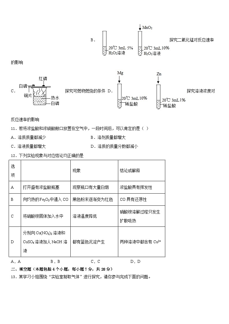 山东省滨州市滨城区东城中学2023-2024学年九上化学期末预测试题含答案第3页