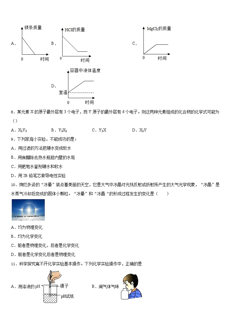 山东省重点中学2023-2024学年化学九年级第一学期期末达标检测模拟试题含答案第3页