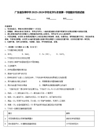 广东省东莞中学2023-2024学年化学九年级第一学期期末检测试题含答案